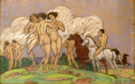 Béla Kádár, ‘ Nudes and Horses’, 1911
