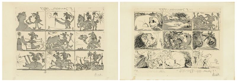 Pablo Picasso, ‘Sueño y Mentira de Franco I & II’, 1937, Print, Two etchings with aquatint on Montval laid paper, Christie's