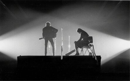 Daniel Kramer, ‘Bob Dylan and Joan Baez in Crossed Lights, New Haven, Connecticut, ’, 1965