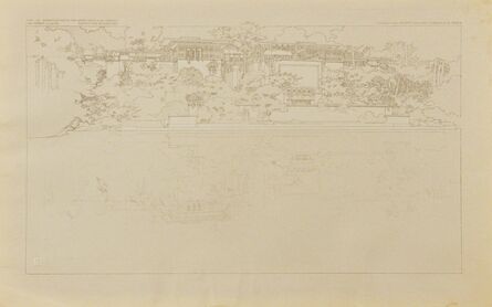Frank Lloyd Wright, ‘Summer residence of Harold McCormick at Lake Forest, IL, From the Lake; Plate LIX from the Wasmuth Portfolio’, 1910