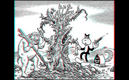 Jim Woodring, ‘Frank in the 3rd Dimension’, 2015