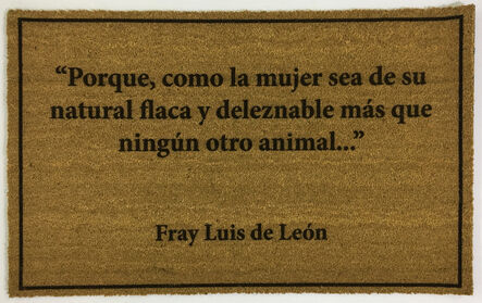 Eugenio Merino, ‘Doormats (Felpudos) - Fray Luis de Leon’, 2020