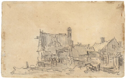 Jan van Goyen, ‘Houses’, 1650-1651