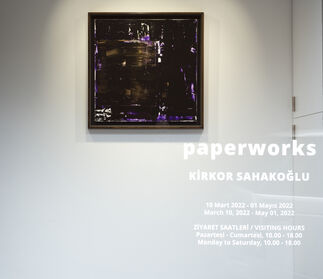 "paperworks" by Kirkor Sahakoglu, installation view