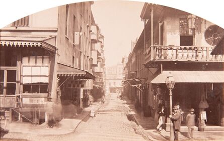 Carleton E. Watkins, ‘Bartlett Alley, Chinese Quarter, and Montgomery Street, San Francisco’, c. 1880