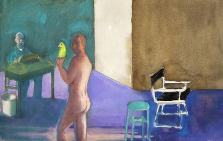 Paul Wonner, ‘Artist and Model with Parrot’, 2007