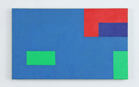 Geoff and Eilidh Lucas, ‘Dots and Boxes: red, green and 2 blues series (II),’, 2020