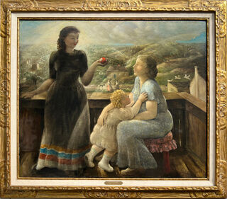 Louise Lue Osborne, ‘On the Balcony - American Scene Female Artist’, 1938