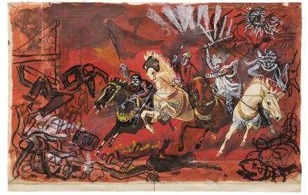 Antonio Berni, ‘Sin Título (Boceto para el mural Apocalipsis, 1981, Capilla San Luis Gonzaga, Las Heras, Prov. Buenos Aires). De la serie "Apocalipsis y Crucifixiones"’, ca. 1980