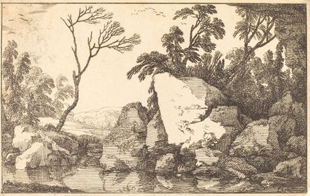 Laurent de La Hyre, ‘A Rocky Pond’, 1640