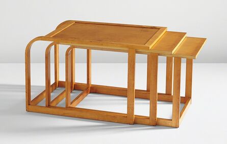 Pipsan Saarinen Swanson, ‘Rare complete set of three nesting tables, from the “Flexible Home Arrangements” line’, ca. 1940