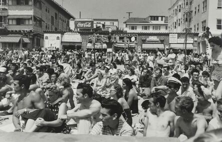 Larry Silver, ‘Watching a Contest, Muscle Beach Santa Monica, CA’, 1954