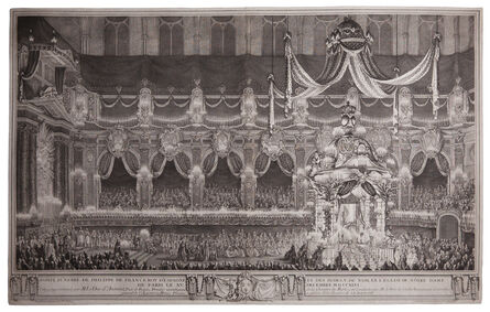 Charles-Nicolas Cochin the younger, ‘State Funeral of King Philip of Spain (1683-1746) at Notre Dame Cathedral, Paris.’, 1746