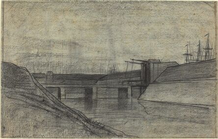 Charles François Daubigny, ‘Bridge over an Estuary’