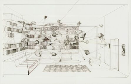 Analía Saban, ‘Outburst: Living Room (One Continuous Line)’, 2015