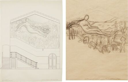 Diego Rivera, ‘Two works: i) First Study for the mural project at the California School of Fine Arts (CSFA) ii) Second Study for the mural project at the California School of Fine Arts (CSFA)’, 1930-1931