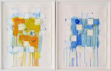 Trevor Norris, ‘"Domestic Recipe #4" Diptych - Acrylic and Collage on Paper- Framed’, 2013