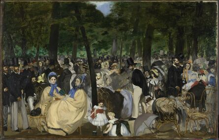 Édouard Manet, ‘Music in the Tuileries Gardens’, 1862