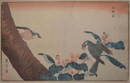 Kitao, Masayoshi, ‘Two Gray Starlings’, ca. 1790