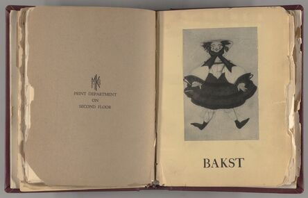 Léon Bakst, ‘Messrs. M. Knoedler & Co. announce an exhibition of water colors, drawings and stage decorations by Leon Bakst : April 10th to April 24th, inclusive, 1920’, 1920