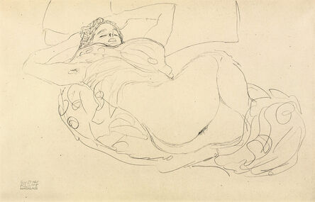 Gustav Klimt, ‘Reclining female nude’, 1919