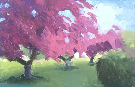 Ed Stitt, ‘Palette Knife Pink Trees’, 600