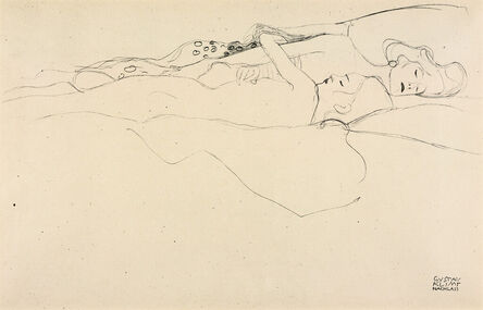 Gustav Klimt, ‘Zwei liegende Akte (Frau und junges Mädchen),’, 1919
