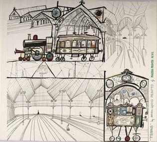 Saul Steinberg, ‘Trains’, 1951