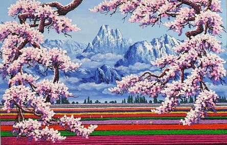Soe Soe, ‘Tulip Field and Cherry ’, 2023