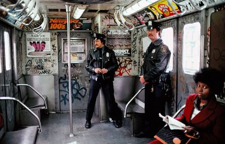 Martha Cooper, ‘Two Cops Patrolling Subway, Bronx, NY’, 1981