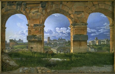 Christoffer Wilhelm Eckersberg, ‘A View through Three of the North-Western Arches of the Third Storey of the Coliseum in Rome’, 1815