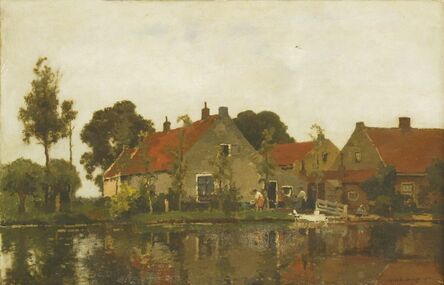 Cornelis van Vreedenburgh, ‘A LANDSCAPE WITH RIVERSIDE HOUSES’