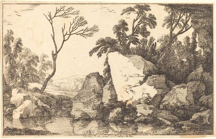 Laurent de La Hyre, ‘A Rocky Pond’, 1640