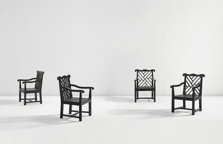 Armand Albert Rateau, ‘Set of four garden armchairs’, circa 1925