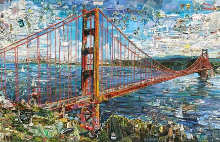 Vik Muniz, ‘Golden Gate Bridge (Postcards from Nowhere)’, 2015