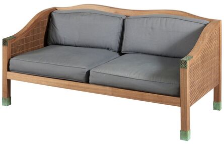 Louis Cane, ‘Upholstered Oak and Bronze Sofa’