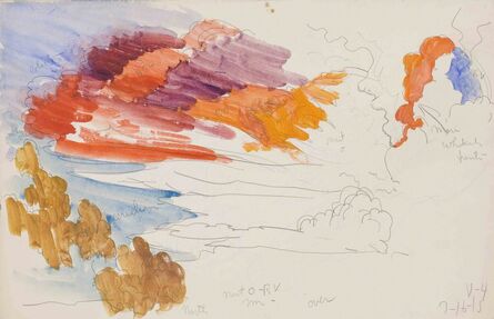 Charles Ephraim Burchfield, ‘Flaming Orange Northern Sky at Sunset / V-4’, 1915
