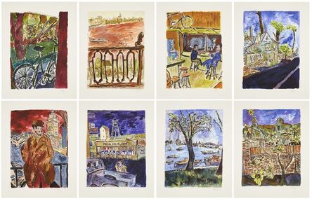 Bob Dylan, ‘The Drawn Blank series, (the complete portfolio of 8 prints): Sunday Afternoon; Man on a Bridge; Vista from Balcony; Truck Stop; Sunflowers; Bicycle; Dad's Restaurant’, 2012