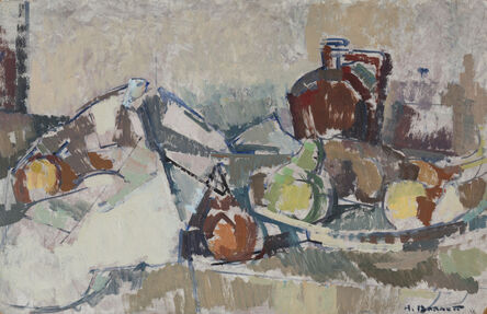 Herbert Barnett, ‘Still Life with Fruit and Brown Jug’, ca. 1955