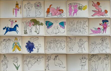 Andy Warhol, ‘In the Bottom of My Garden (F&S 86A-105A) Complete bound handcoloured book’, 1956