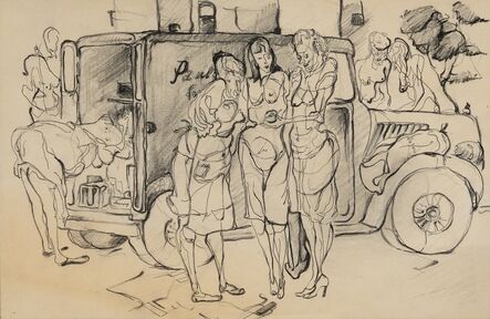 Andy Warhol, ‘Women and Produce Truck’, 1946