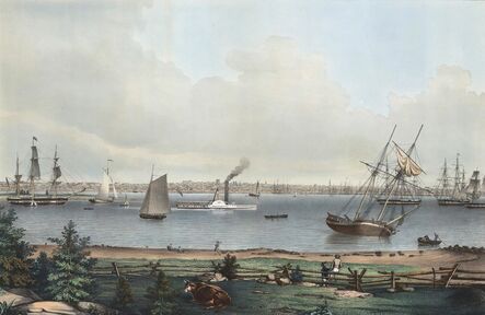 Fitz Henry Lane, ‘View of New Bedford.  From the Fort near Fairhaven.’, 1845