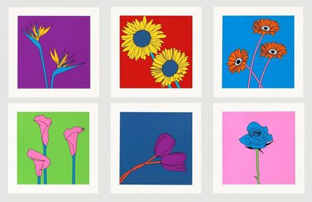 Michael Craig-Martin, ‘Domesticated Flowers (Birds of Paradise, Sunflowers, Gerberas, Lilies, Tulips, Rose)’, 2021