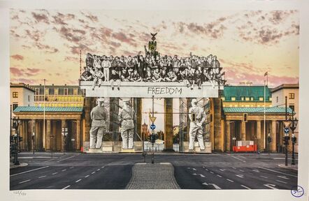 JR, ‘Giants, Brandenburg Gate, September 27, 2018, 18h55, © Iris Hesse, Ullstein Bild, Roger-Viollet, Berlin, Germany, 2018’, 2020