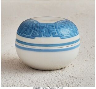 Theodore Schmutz-Baudiss, ‘Box with Blue Floral Frieze’, 1900