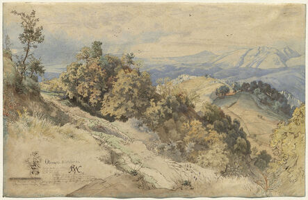 Carl Wilhelm Müller, ‘Sun and Rain in the Serpentara near Olevano’, 1869
