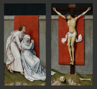 Rogier van der Weyden, ‘The Crucifixion, with the Virgin and Saint John the Evangelist Mourning’, ca. 1460
