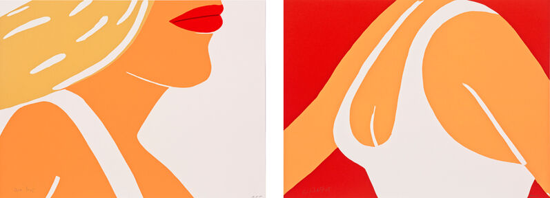 Alex Katz, ‘"Coca-Cola Girl 10 & Coca-Cola Girl 11"’, 2021, Print, Screenprints, Galerie Boisseree