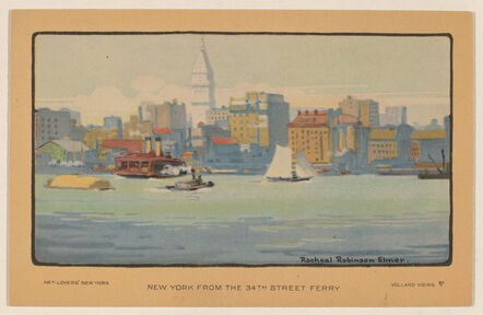 Rachael Robinson Elmer, ‘New York from the 34th Street Ferry’, 1914