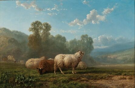 Alfred Eduard Agenor de Bylandt, ‘Sheep in a Summer Landscape’, 1863